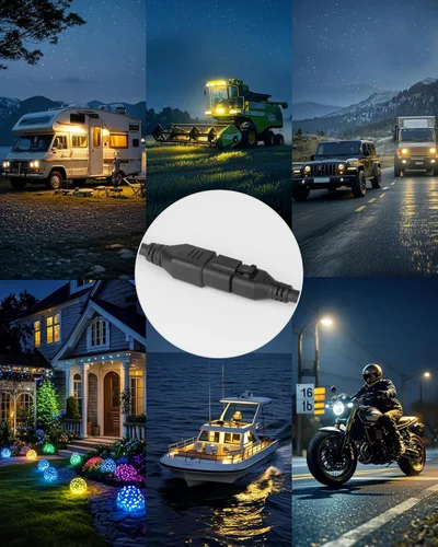 Vista 8 de Juego de extensión de arnés de cableado universal 2 en 1 de 2 pies Deutsch DT DTP, adaptador de cableado de 2 pines Plug and Play DT para barra