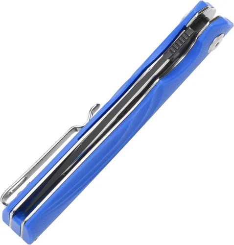 Vista 6 de Sitivien ST141 - Cuchillo plegable, hoja de acero D2 G10, cuchillo de bolsillo EDC para supervivencia, senderismo, campamento, pesca (azul)