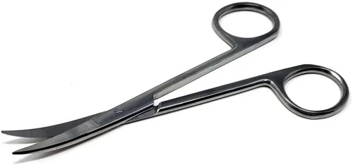 Vista 9 de Tijeras Premium Iris Tijeras de Microdisección Curvas de 4.5" con Cuchillas Finas y Afiladas Hechas de Acero Inoxidable Herramientas Médicas