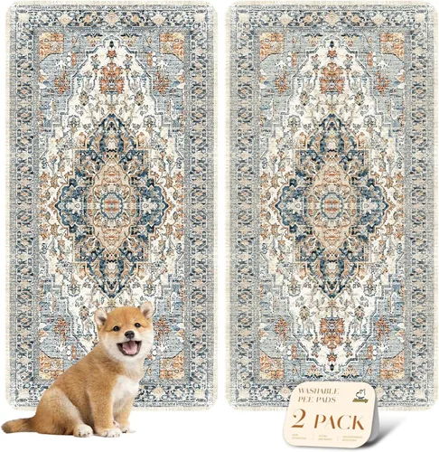 Vista 9 de nunubaby Almohadillas lavables para orina para perros, elegantes, antideslizantes y a prueba de fugas. Almohadillas reutilizables para orinal