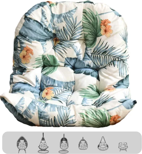 Vista 8 de Cojín colgante para silla de huevo, cojines suaves en forma de U para silla columpio (solo cojín)