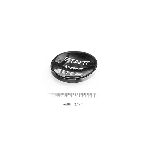 Vista 7 de Adhesivo negro para interruptor de arranque de encendido para Land Rover Discovery Sport para Range Rover Evoque Velar Start Stop Cubierta del botón