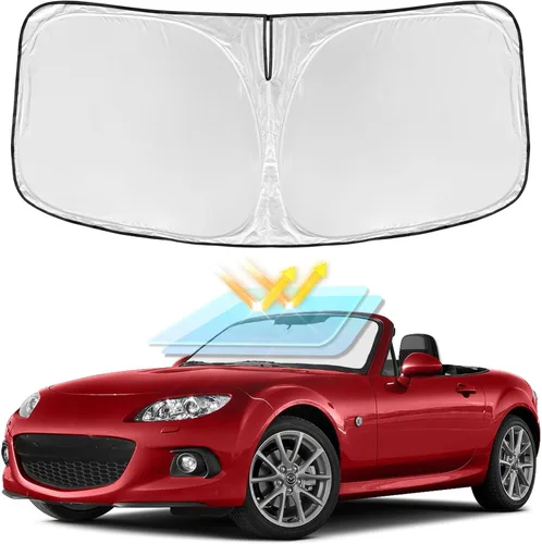 Vista 188 de Parasol de 2025 capas para parabrisas, ajuste personalizado, tela 240T, parasol retráctil que bloquea los rayos ultravioletas, accesorios