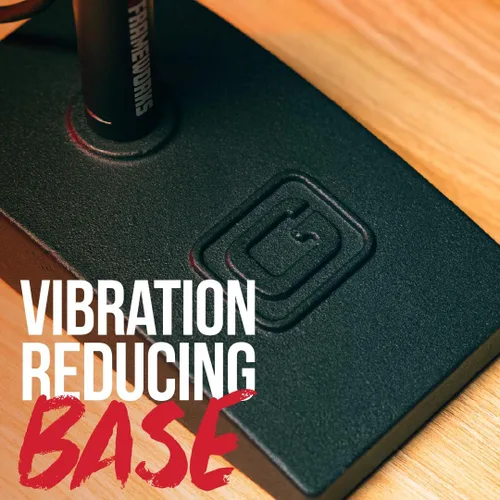 Vista 5 de Gator Frameworks - Soporte de micrófono de base corta y pesada con brazo telescópico y contrapeso de 2.5 libras, ideal para escritorio, grabación