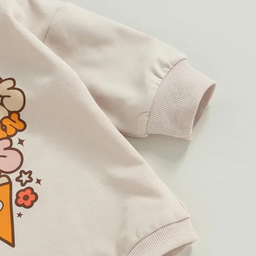 Vista 5 de Sudadera de calabaza para bebé, niña, niño, Halloween, sudadera de gran tamaño, mameluco de burbujas, suéter
