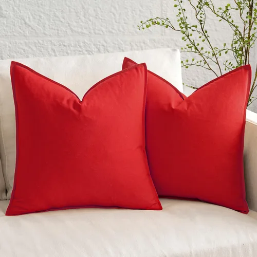 Vista 31 de MIULEE Paquete de 2 fundas de almohada decorativas de lino, estilo bohemio, estilo campestre, modernas, suaves, decorativas, neutrales, para sofá