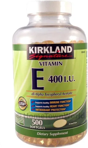 Vitamina E 400 Iu 500 cápsulas blandas apoya el sistema inmunológico saludable