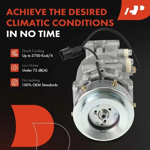 Vista 7 de A-Premium Compresor de aire acondicionado con embrague compatible con Mitsubishi Montero Sport 3.0L 3.5L 1997-2004, con ranura única