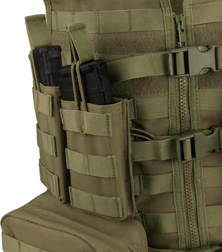 Vista 3 de BARSKA Loaded Gear VX-100 Tactical Airsoft Paintball Chaleco ajustable y plataformas de piernas con bolsas de accesorios