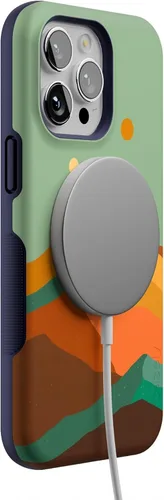 Vista 6 de Casely Funda para iPhone 14 Pro Max Endless Peaks Colorblock Mountain Compatible con MagSafe Diseño protector audaz