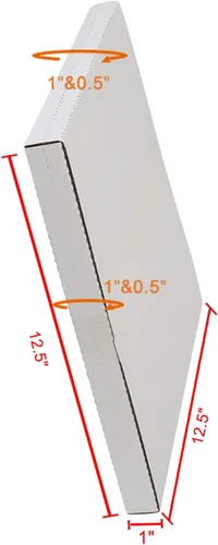 Vista 3 de Cajas de envío de discos de vinilo blanco de 12.4 x 12.4 x 1 pulgadas, cajas de cartón corrugado LP, fáciles de plegar, con profundidad múltiple