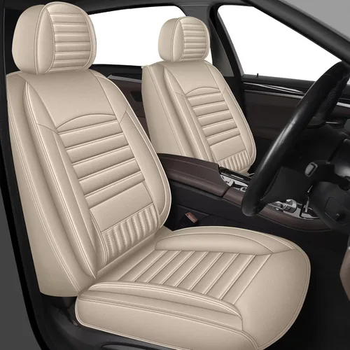 Vista 7 de TTX LIGHTING 2 fundas de asiento delantero para Mazda 3 Sedán/Hatchback 2007-2019, fundas de asiento de piel sintética compatibles con bolsa de aire
