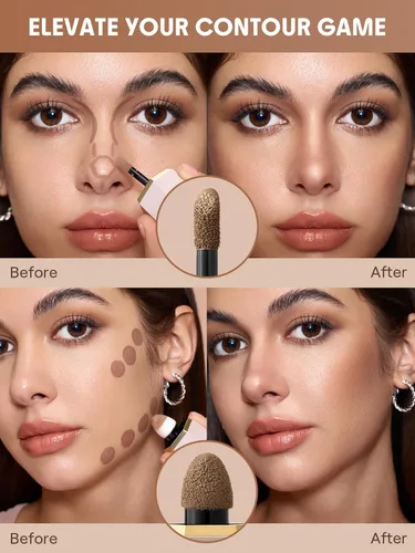 Vista 4 de SHEGLAM Precision Sculpt Liquid Contour Duo-Brown Sugar