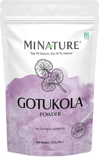 mi nature Gotu Kola Powder (8.01 oz) (8 onzas) | Centella asiática 100% natural para el bienestar y el cuidado de la piel | Polvo de hierbas para