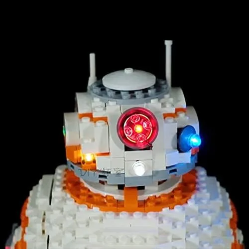 Vista 3 de Kit de luces LED para Lego 75187 BB-8, juego de iluminación de conexión USB compatible con Lego 75187 (solo luces, sin modelos Lego)