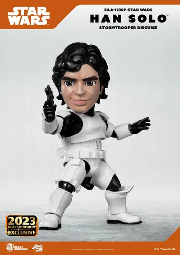 Vista 4 de Star Wars Han Solo (disfraz de Stormtrooper) EAA-123SP San Diego 2023 Figura de acción de ataque de huevo