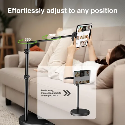 Vista 5 de elitehood Soporte de aluminio resistente para iPad para cama, piso
