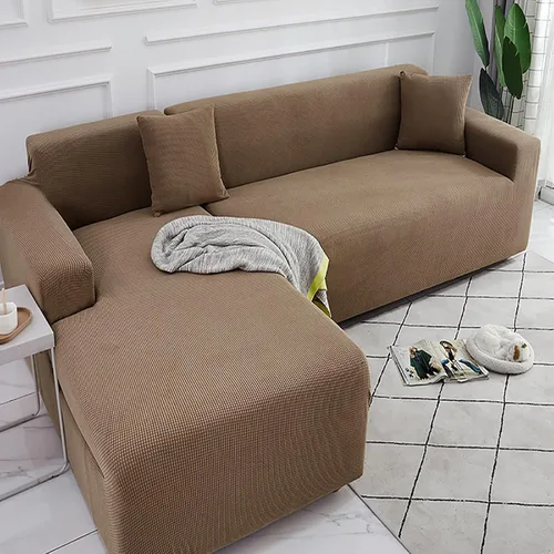 Vista 13 de Funda para sofá modular, funda elástica para sofá, protector universal de muebles, en forma de L, antideslizante, de elastano, para mascotas, gatos