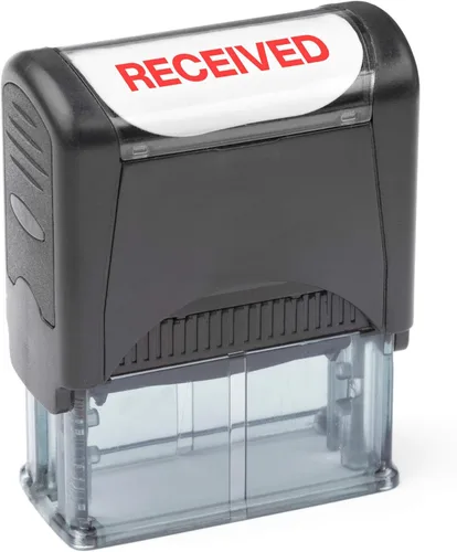 Vista 11 de Sello de goma autoentintado, tinta roja recargable preinstalada, (9/16 x 1-1/2 pulgadas) (aprobado)