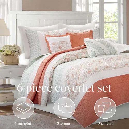 Vista 2 de Madison Park - Colcha ligera, fundas de almohada a juego, para todas las estaciones