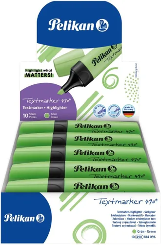 Vista 5 de Pelikan Resaltadores 490, verde, paquete de 10 en caja