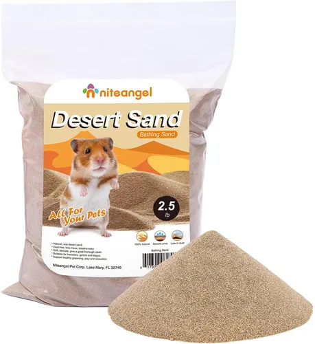 Niteangel Baño de Arena del Desierto para Hámster | Baño Sin Polvo o Arena para Baño de Hámster, Chinchillas, Jerbos, Ratones, Degu u Otras Mascotas