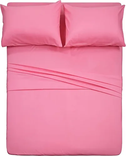 Vista 46 de Juego de sábanas de diseño estampado clásico - Juegos de sábanas con bolsillo profundo ultra suave y transpirable., Microfibra, Celeste (Baby Blue)