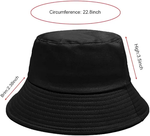 Vista 3 de PFFY Bucket Hat for Women Men Cotton Summer Sun Beach Fishing Cap