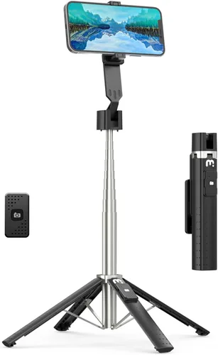 MYBAT PRO - Trípode para selfie stick con control remoto, 4 en 1, extensible portátil, Bluetooth Selfie Stick y soporte de trípode para teléfono,