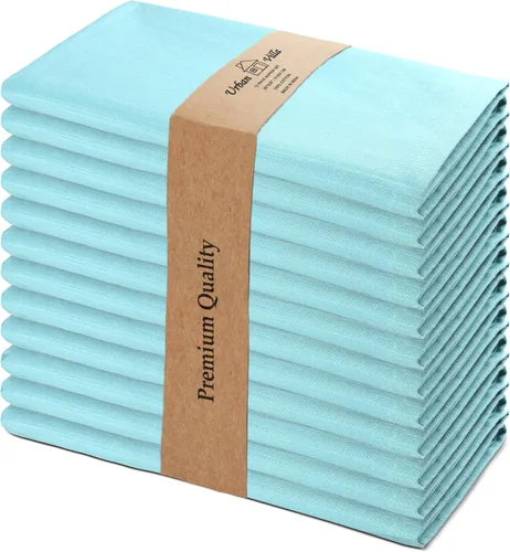 Vista 75 de Urban Villa Juego de 6 servilletas de tela blancas (18 x 18 pulgadas) 100% algodón absorbente, lavable, duradero, reutilizable, ideal