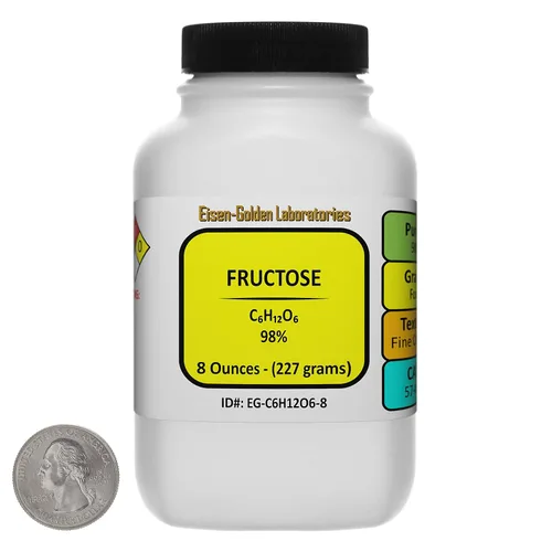 Vista 8 de Fructosa [C6H12O6] 98% Cristales de grado alimenticio 1 libra en dos botellas