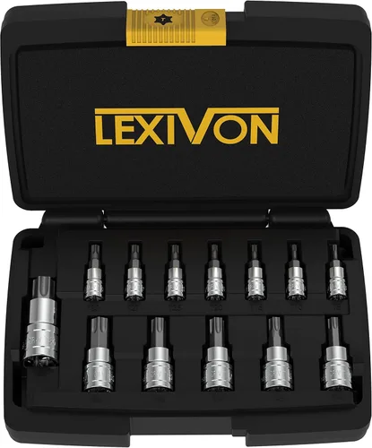 Vista 8 de Lexivon Juego Maestro de Encaje de Brocas TORX, Premium S2 de Acero de Aleación Completo de 34 Piezas, Estrella Sólida y a Prueba
