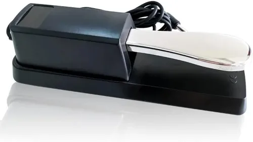 Vista 2 de Pedal de sostenimiento de teclado de lujo, pedal universal ideal para teclados Yamaha, Casio, Roland, Korg, Behringer, Moog, incluye interruptor