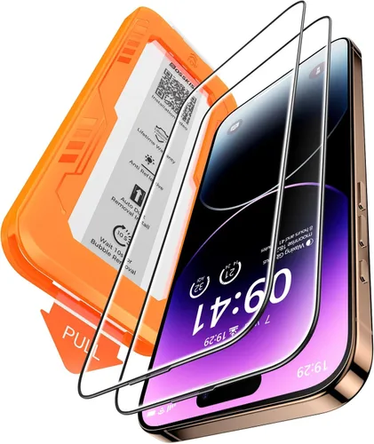 Vista 15 de BossKiss Protector de pantalla para iPhone 11/iPhone XR, dureza TOP 9H de grado militar a prueba de roturas, vidrio templado HD, cobertura completa