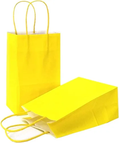 Vista 71 de AZOWA Bolsas de regalo Mini bolsas de papel kraft con asas (4 x 2.4 x 6 pulgadas, negras, 25 unidades)