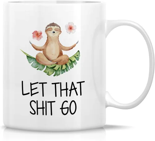 Vista 14 de Retreez Taza divertida – Namaste Namastay Home with My Dog Dogs Lover Meditación Yoga 11 Oz Tazas de café de cerámica – Divertido, sarcasmo
