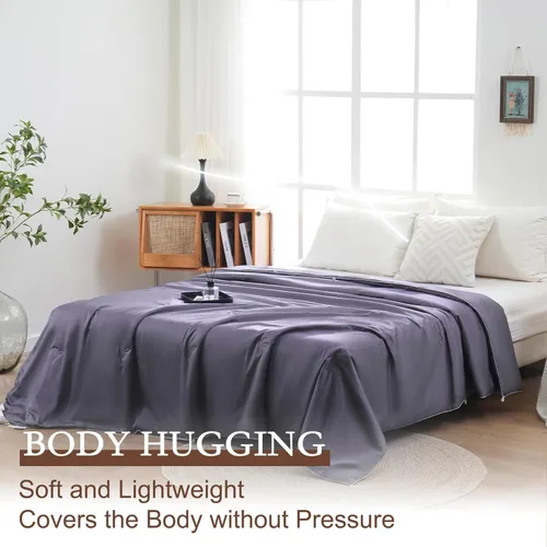 Vista 4 de YOUR MOON Edredón de seda de morera de hebras largas de lujo para verano/primavera, ligero, tamaño Queen, 100% relleno natural de seda de hebras