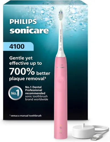 Vista 12 de Philips Sonicare 4100 HX3681/24 - Cepillo de dientes eléctrico recargable con sensor de presión, color negro