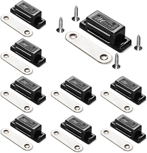 12 paquetes de cierres magnéticos para puerta - 6.8 kg de cierres magnéticos de plástico de alta resistencia para cocina, baño, armario,
