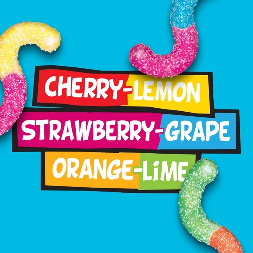 Vista 4 de Trolli Sour Brite Crawlers - Gusanos de gomita de 5 libras, bolsa de caramelos a granel (6 unidades)