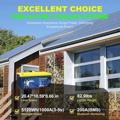 Vista 5 de LOSSIGY Batería de litio para carrito de golf de 48 voltios, kit de conversión de batería de carrito de golf de 48 V con cargador y monitor LCD