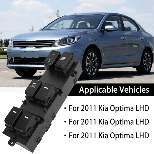 Vista 5 de Rldym 93570-2T000 Interruptor de elevalunas eléctrico para Kia Optima LHD 2011 2012 2013 Controlador maestro lado izquierdo Elevalunas eléctrico