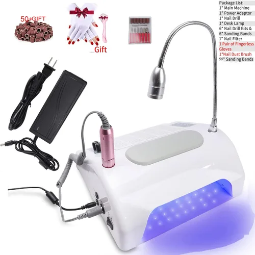 Vista 3 de Colector de polvo de uñas, máquina multifuncional para arte de uñas, colector de polvo de uñas de 40 W para acrílico, taladro de uñas 30000PRM