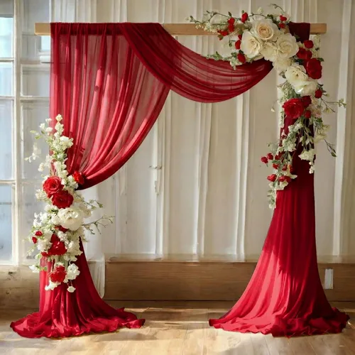 Vista 47 de MDS - Paquete de 1 panel (30 pulgadas de ancho x 40 pies de largo) para arco de boda, cortina de gasa transparente para boda, ceremonia, recepción