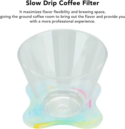 Vista 5 de Gotero de café para V3, se puede utilizar con papel de filtro, café en polvo completamente estofado, sabor más intenso, tamaño del gotero: 3.5 x 3.5