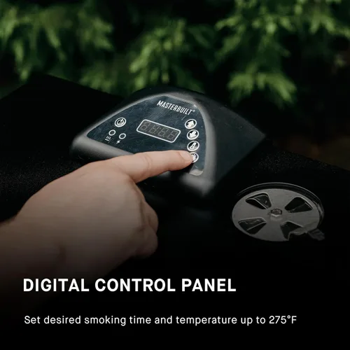 Vista 3 de Masterbuilt® Ahumador vertical eléctrico digital para barbacoa de 40 pulgadas con kit de patas, cargador de virutas de madera lateral y 970 pulgadas