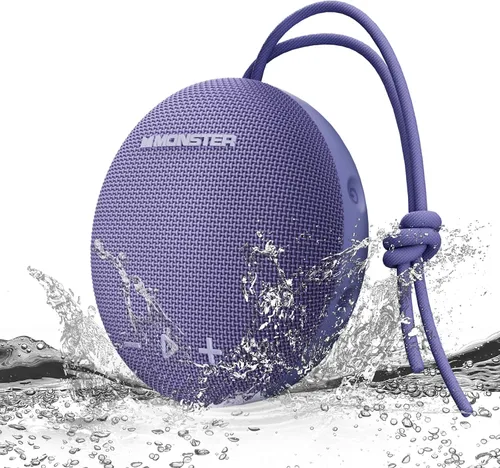 Vista 8 de Monster Altavoz Bluetooth de 35 W (pico), altavoz de ducha IPX8 impermeable, Bluetooth 5.4 con sonido HD fuerte y graves robustos, tiempo