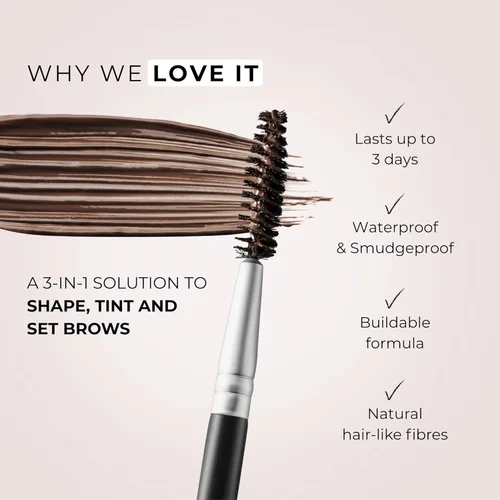 Vista 7 de WUNDER2 WUNDERBROW Gel de cejas de larga duración para maquillaje de cejas a prueba de agua, color castaño (el embalaje puede variar)