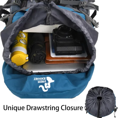 Vista 3 de Bseash Mochila de 60 l para senderismo y camping con cubierta para la lluvia, mochila impermeable de gran capacidad para deportes al aire libre