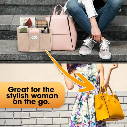 Vista 6 de Organizador para bolso de mano, diseño de múltiples compartimentos